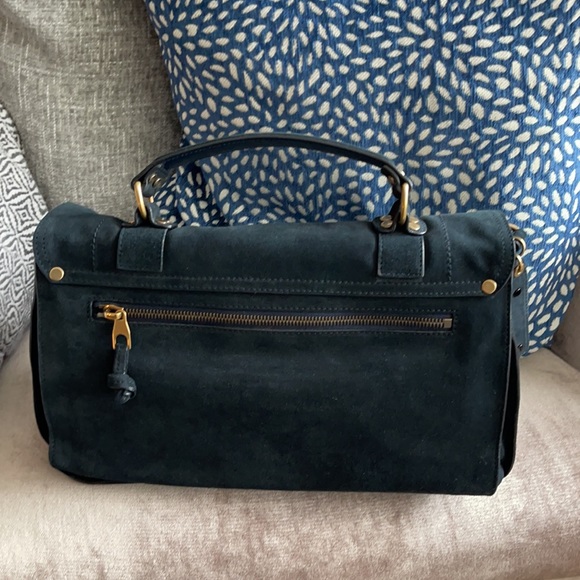 Proenza Schouler PS1 Medium Navy Suede Gold HW - Picture 5 of 16